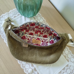 Upcycled Corduroy Khaki Fanny Pack