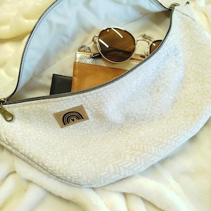 Off-white upcycled fanny pack
