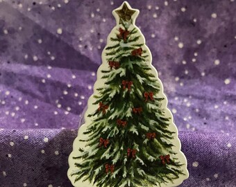 Christmas  Tree Badge Reel, Retractable ID Holder Reel, Name Clip, Nurse, Doctor, Teacher Gift