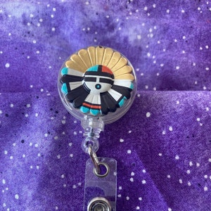 Bobine de badge tournesol Sunface, bobine rétractable pour carte d'identité, clip pour nom, infirmière, médecin, cadeau pour enseignant