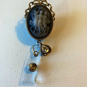Porta badge retrattile Cameo, porta badge retrattile, clip per nome, regalo per infermieri, medici e insegnanti
