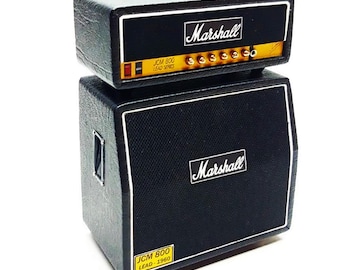 Amplificador de sonido en miniatura negro JCM 800 2 etapas escala 1/12