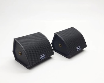 2 amplificadores de monitor en miniatura o amplificadores plegables en miniatura adecuados para figuras de acción musical a escala 1/12 para exhibiciones en escenarios de anillo.