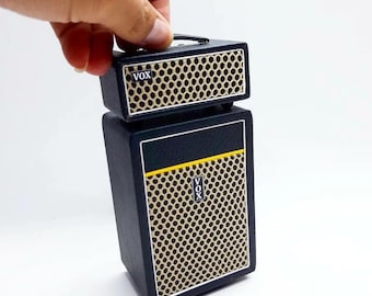 Miniature Guitar Amplifier with Head –  Handmade Collectible Amp for Action Figures, Diorama, or Decor