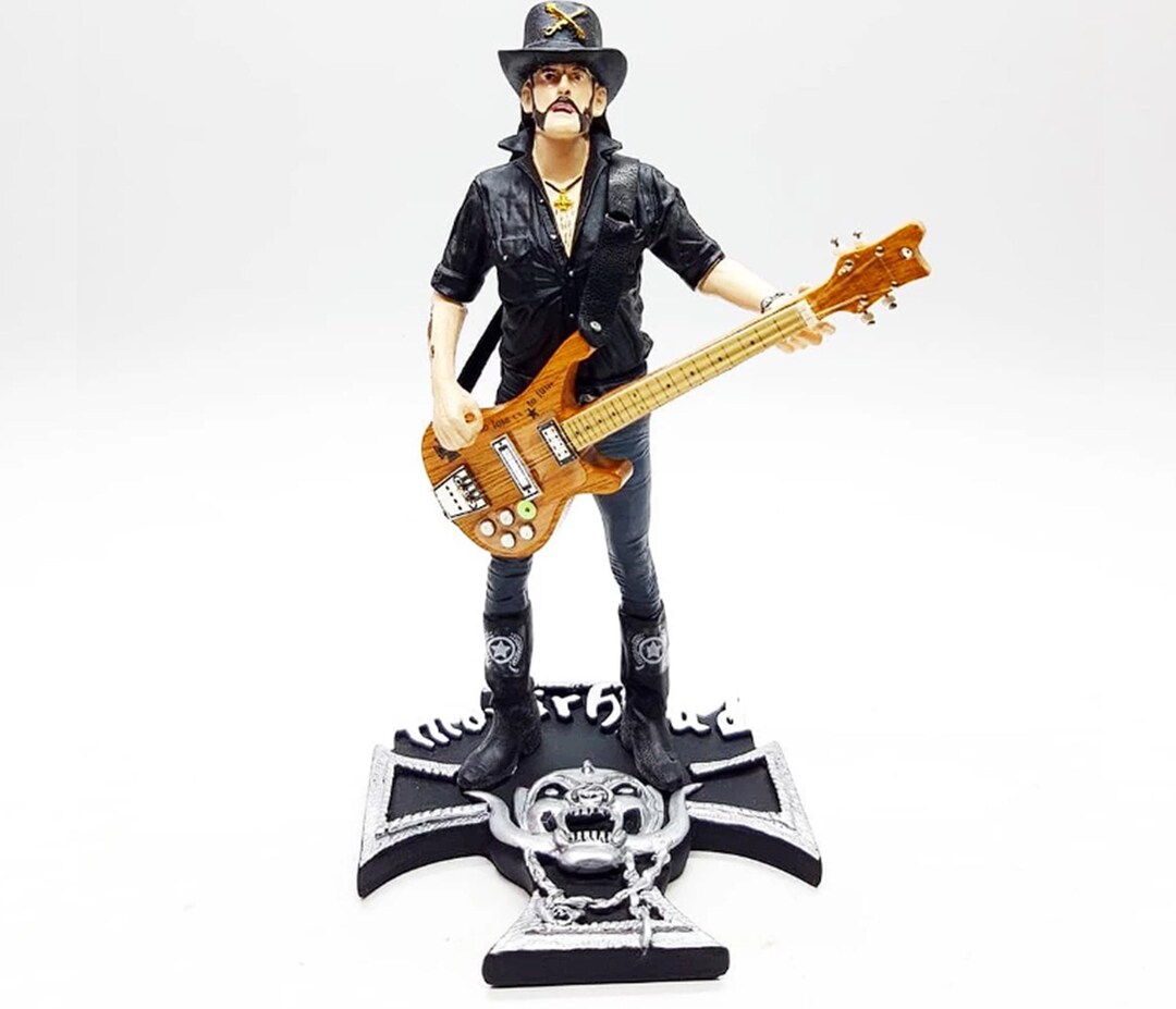 Lemmy Kilmster motorhead miniatuur gitaar hout deco guitar