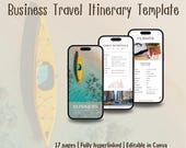 Business Travel Itinerary Template | Digital Canva Travel Itinerary | Travel Business | Digital Itinerary Template
