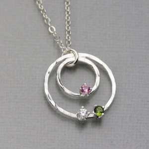 Custom Birthstone Necklace For Mom, Mothers Necklace Gift, Sterling Silver Mothers Birthstone Jewelry, Mothers Day Gifts for Mom