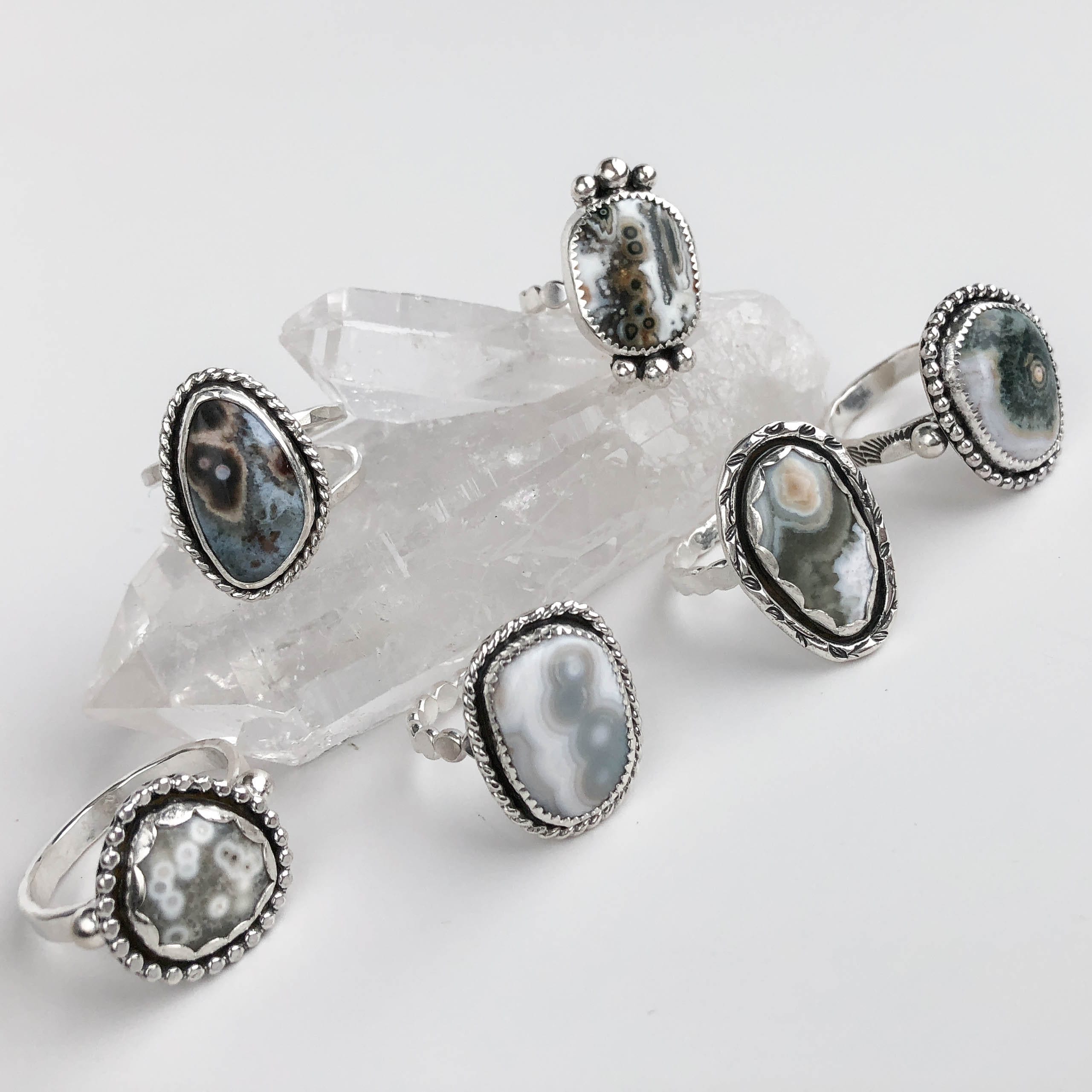 Sterling Silver Ocean Jasper Ring