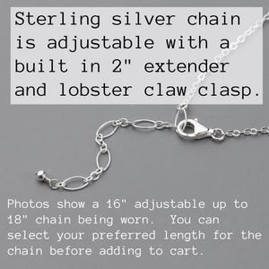 Personalized Sterling Silver Grandma Necklace: Custom Handmade Birthstone Jewelry image 10