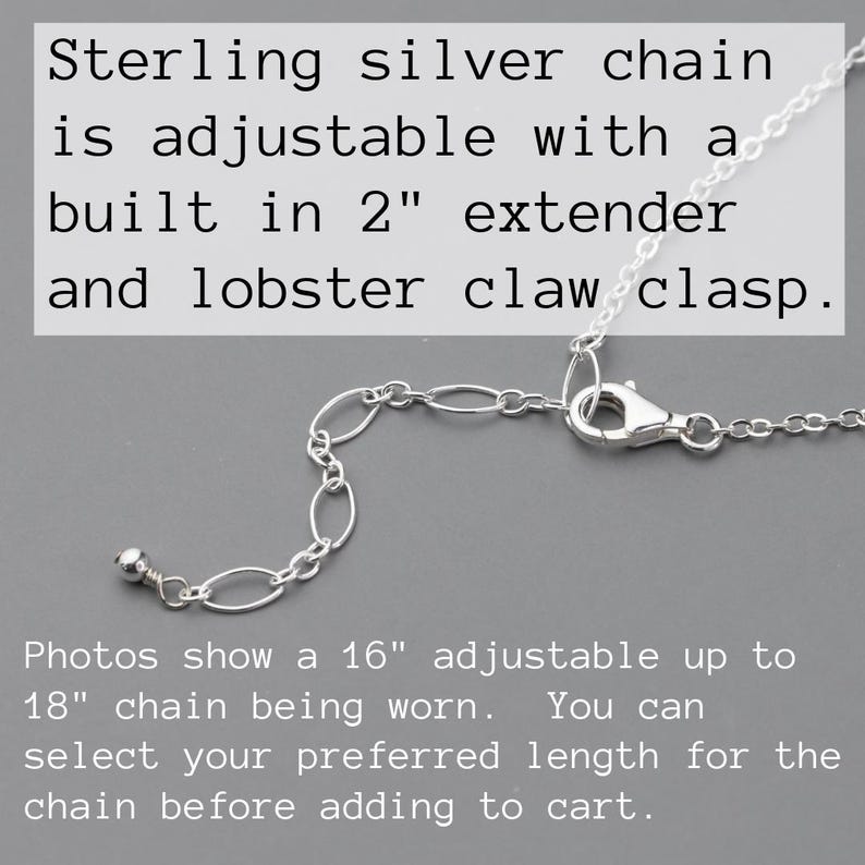 Personalized Sterling Silver Grandma Necklace: Custom Handmade Birthstone Jewelry image 10