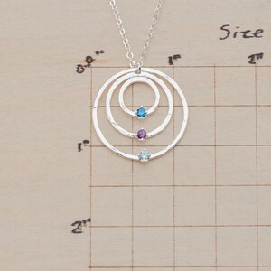 Personalized Sterling Silver Grandma Necklace: Custom Handmade Birthstone Jewelry image 11