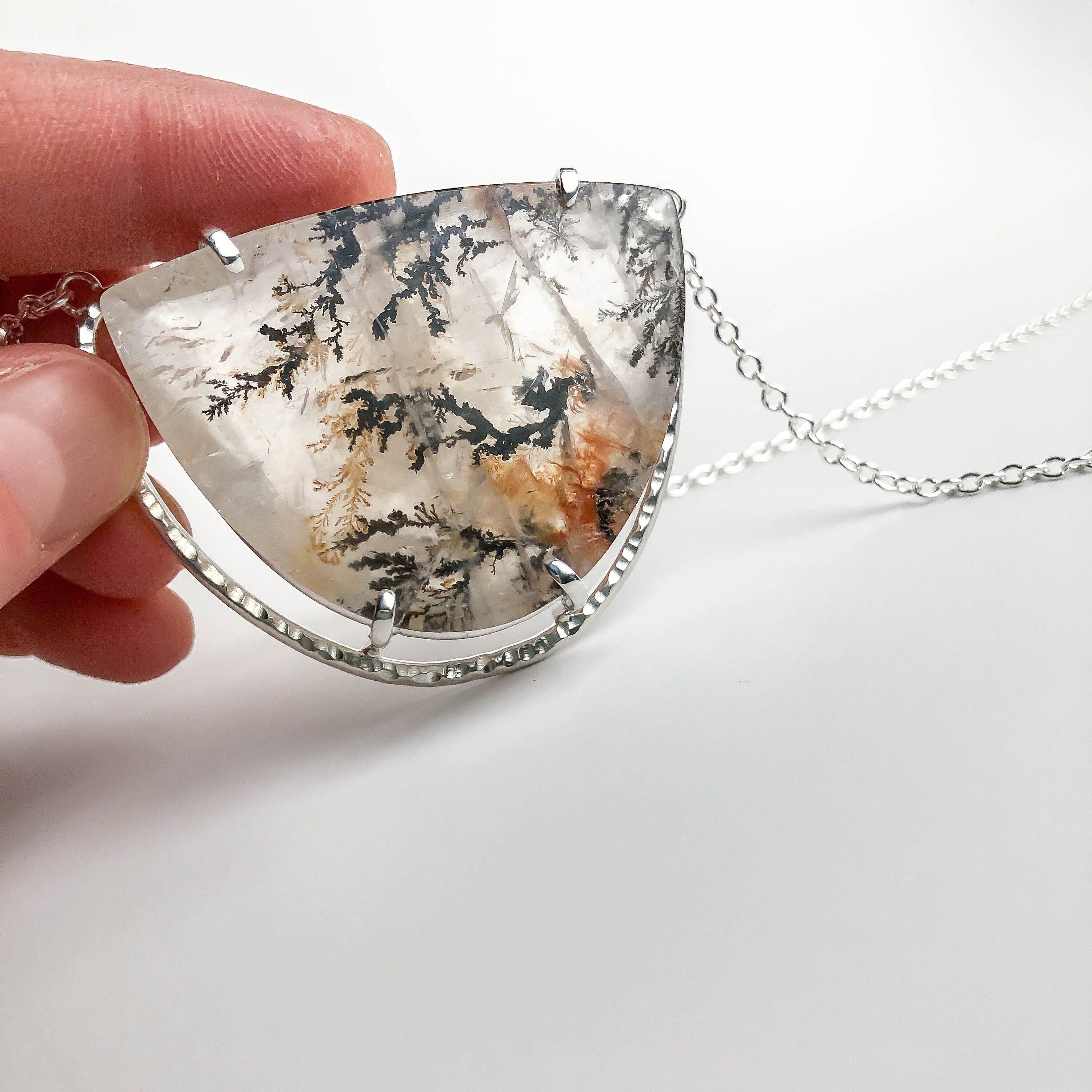 Dendritic Quartz Pendant Necklace