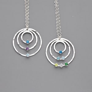 Personalized Sterling Silver Grandma Necklace: Custom Handmade Birthstone Jewelry image 8
