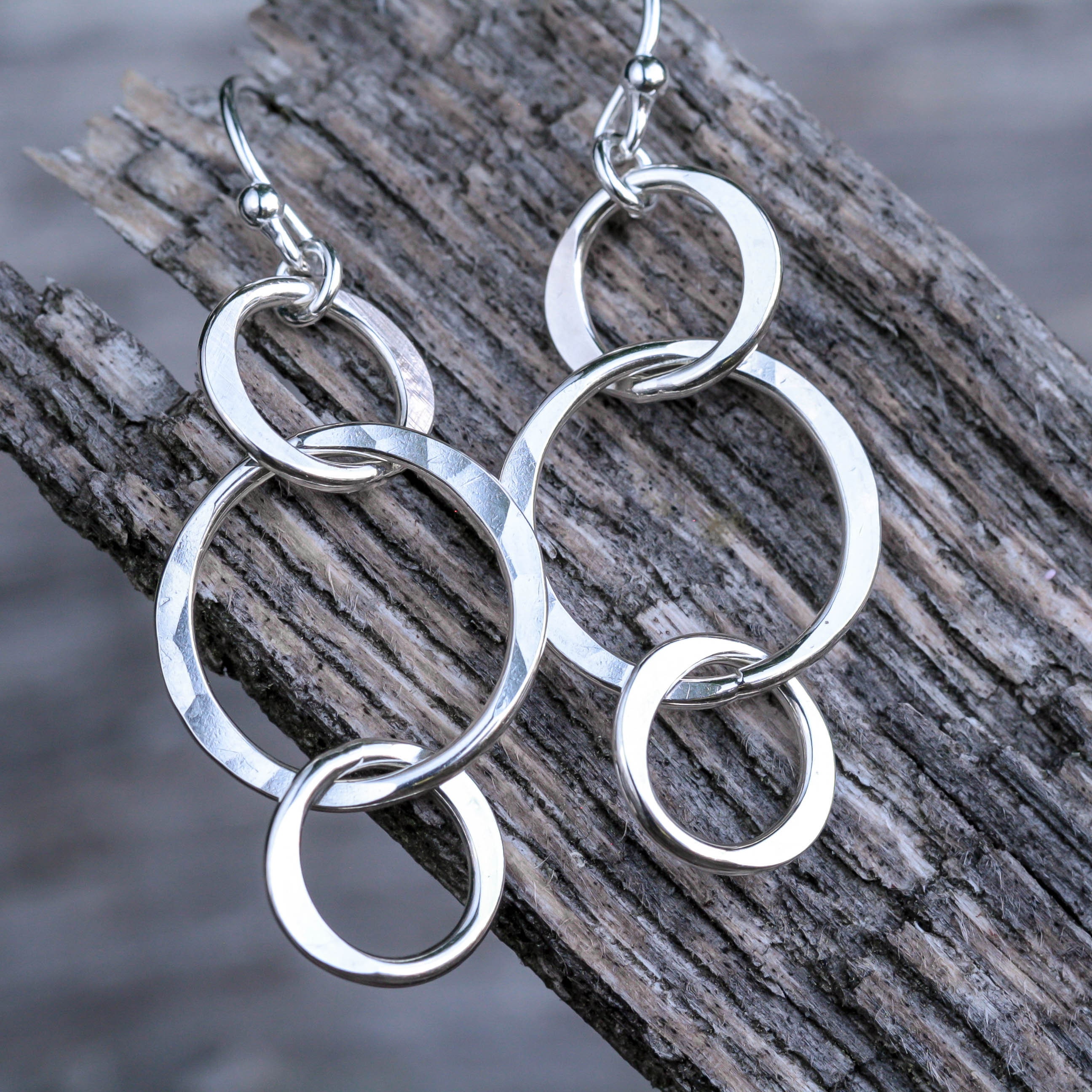 circle earrings silver