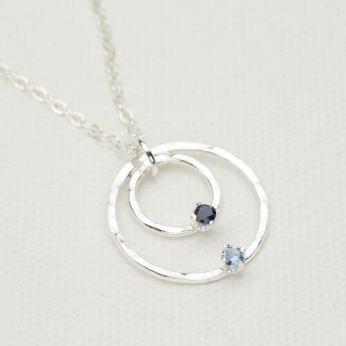 Birthstone Necklace Mother and Child 