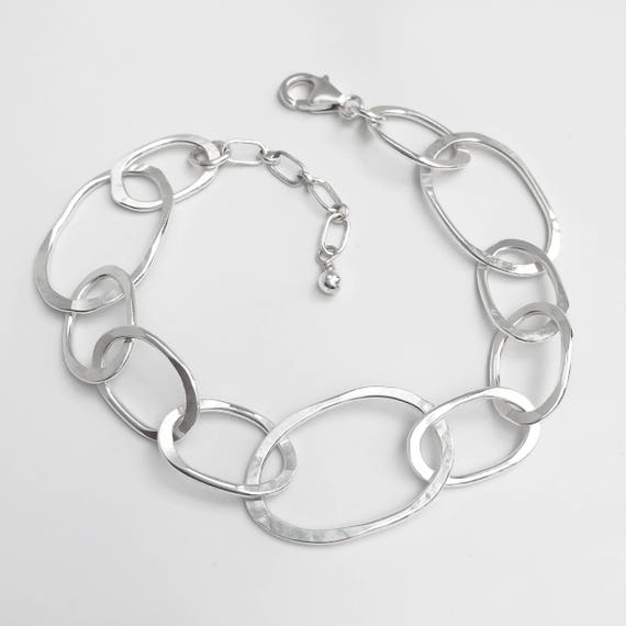 Chunky Link Chain Bracelet, Large Link Bracelet, Lightweight Big Link  Bracelet, Bracelets for Women - Etsy