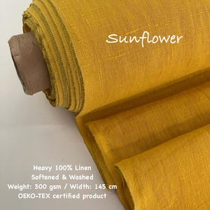 Heavyweight Linen Fabric: 300 gsm European Flax for Upholstery & Home Decor By The Yard - Meter image 11