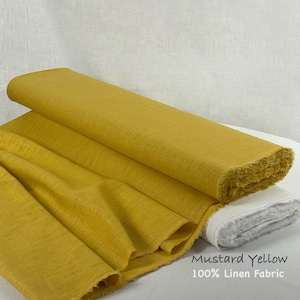 100% Linen Enzyme Washed Soft Fabric by Yard Meter for Clothes Quilting Apparel Bedding Tablecloth Home Decor Curtains Medium Weight