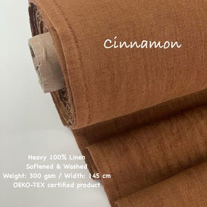 Heavyweight Linen Fabric: 300 gsm European Flax for Upholstery & Home Decor By The Yard - Meter image 13