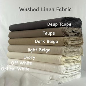 Washed 100% linen fabric by the yard Soft linen fabric for Clothing Home Decor Curtains Table Textile Breathable Clothes Weight 230 gsm image 4