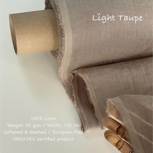 Lightweight Linen Fabric: European Flax Gauze, Soft Washed (95 gsm)