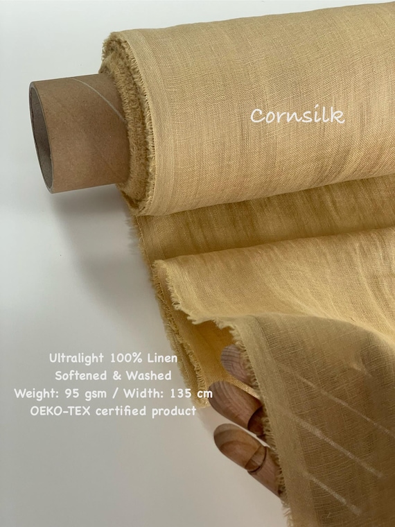 20 + Colors thin linen gauze fabric European flax softened washed linen cheesecloth fabric semi sheer linen by the yard or meter 95 gsm