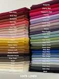 100% Washed linen Fabric by the yard Softened European flax Linen Natural fabric for dressmaking by meter OEKO-Tex certified Flax fabric product logo