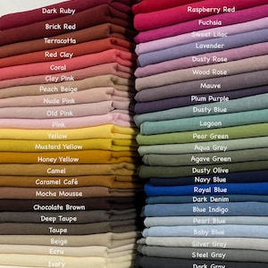 100% Washed linen Fabric by the yard Softened European flax Linen Natural fabric for dressmaking by meter OEKO-Tex certified Flax fabric