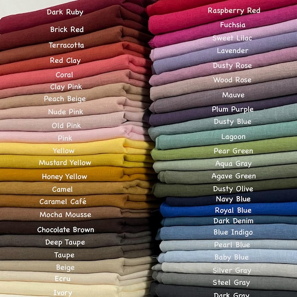 100% Washed linen Fabric by the yard Softened European flax Linen Natural fabric for dressmaking by meter OEKO-Tex certified Flax fabric