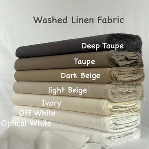 Soft Linen Fabric: Midnight Purple, Washed Flax , Weight 230 GSM - By The Meter image 6