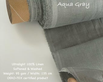 Softened Linen Gauze Fabric: Lightweight European Flax Cheesecloth
