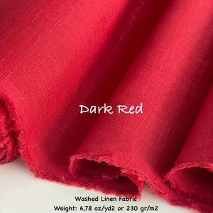 Weiches und gewaschenes 100% Leinengewebe Schüttgut oder Meterware 40+ Farben 230 g / m² 54 "breites Leinen für Heimtextilienvorhänge Bild 12