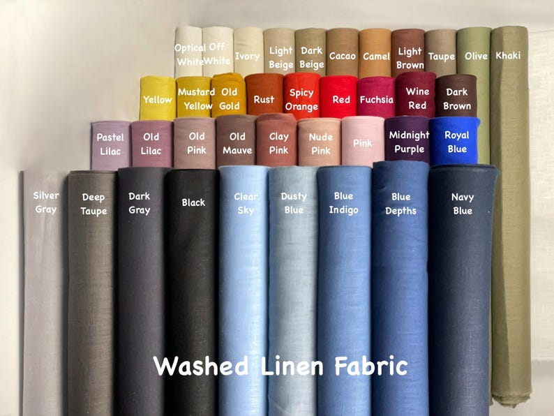 Washed 100% linen fabric by the yard Soft linen fabric for Clothing Home Decor Curtains Table Textile Breathable Clothes Weight 230 gsm image 1