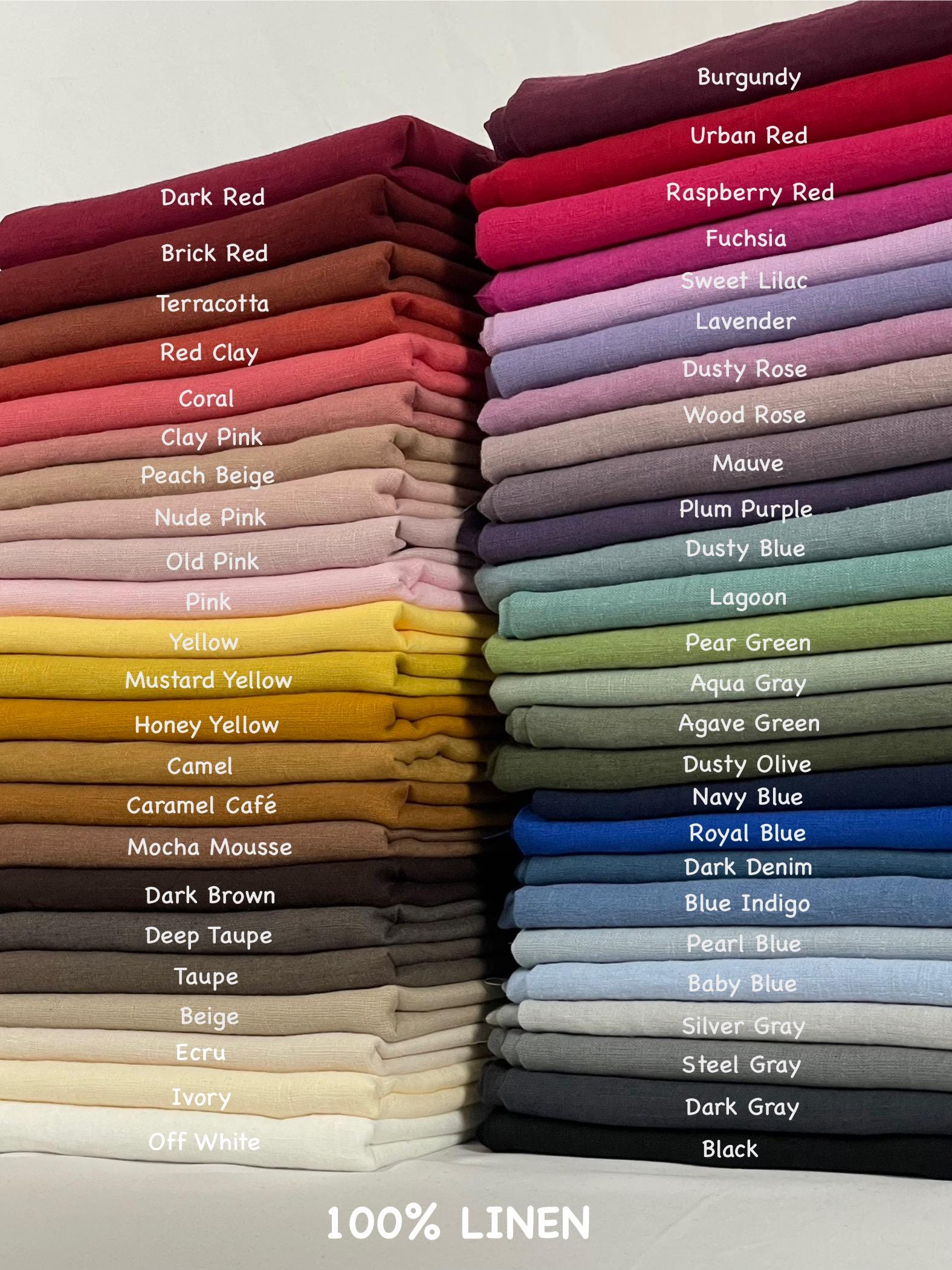 100% Washed linen Fabric by the yard Softened European flax Linen Natural fabric for dressmaking by meter  OEKO-Tex certified Flax fabric