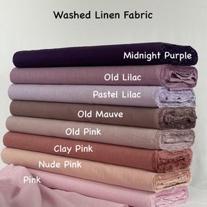 100% Natural Linen Fabric 48 Colors Washed Soft Flax Linen for Clothing Home Decor Curtains Table Textile Breathable Clothes by the yard