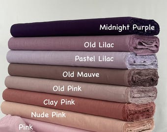 100% Natural Linen Fabric 48 Colors Washed Soft Flax Linen for Clothing Home Decor Curtains Table Textile Breathable Clothes by the yard