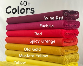 40+ Colors Linen fabric Soft & Washed Fabric for Clothing Home Decor Curtains Table Textile Breathable by Yard or Meter Weight 230 gsm