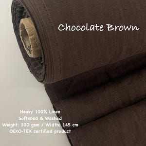 Heavyweight Linen Fabric: 300 gsm European Flax for Upholstery & Home Decor By The Yard - Meter image 15