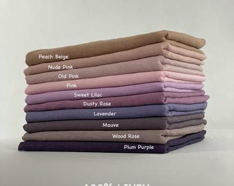Natural Linen Fabric Softened & Washed European Flax by the yard meter Medium Weight Fabric for Sewing Clothing Bedding Curtains Tablecloth