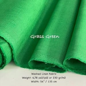 Washed 100% linen fabric by the yard Soft linen fabric for Clothing Home Decor Curtains Table Textile Breathable Clothes Weight 230 gsm image 14