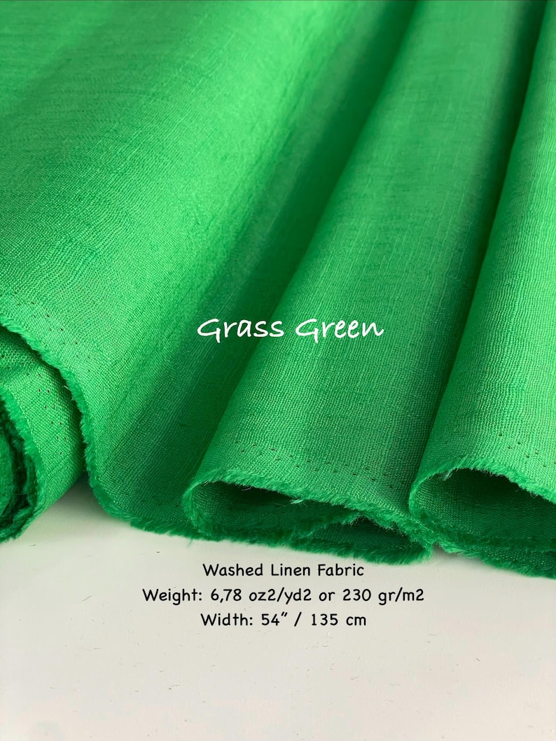 Washed 100% linen fabric by the yard Soft linen fabric for Clothing Home Decor Curtains Table Textile Breathable Clothes Weight 230 gsm image 14