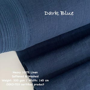 Heavyweight Linen Fabric: 300 gsm European Flax for Upholstery & Home Decor By The Yard - Meter image 16