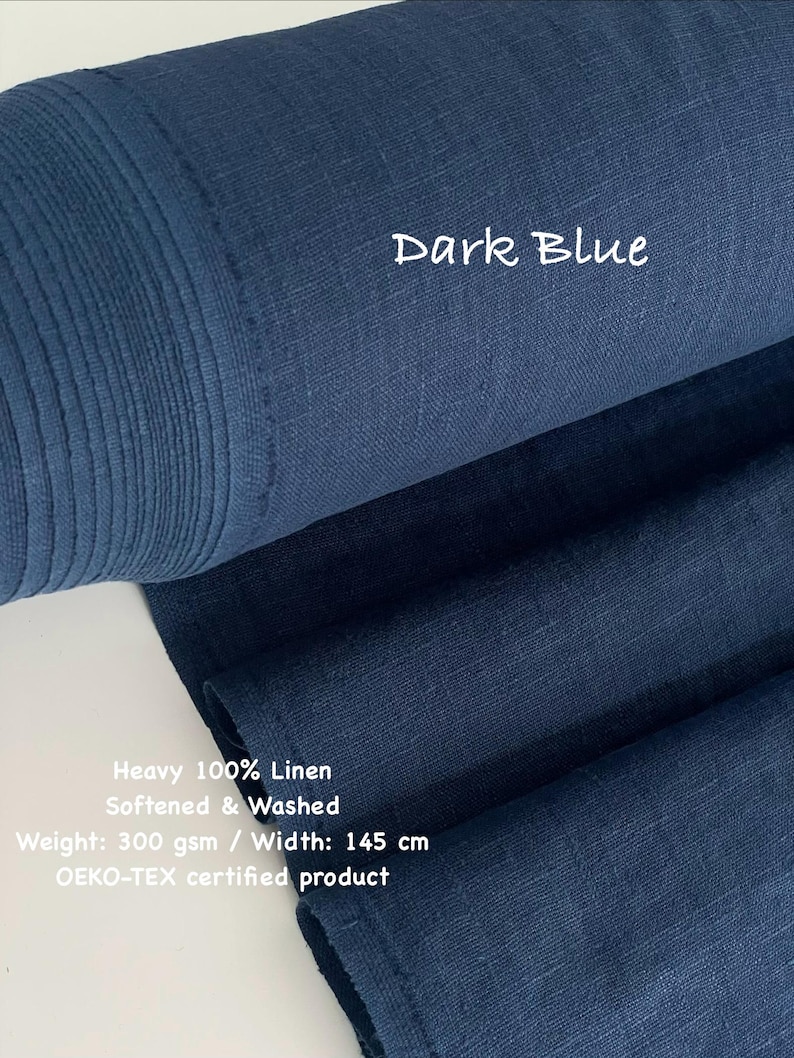 Heavyweight Linen Fabric: 300 gsm European Flax for Upholstery & Home Decor By The Yard - Meter image 16