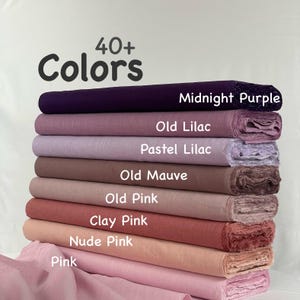 100% Natural Linen Fabric 40+ Colors Washed Soft Flax Linen for Clothing Home Decor Curtains Table Textile Breathable Clothes by Yard