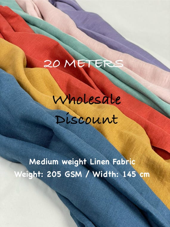 50+ Colors European Linen Fabric Softened Washed Linen by the yard meter  Medium Weight Fabric for Sewing Clothing Home Decor Home textile