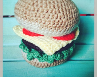 Crocheted Hamburger Toy
