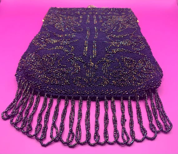 Dramatic Vintage Beaded Evening Bag - image 2