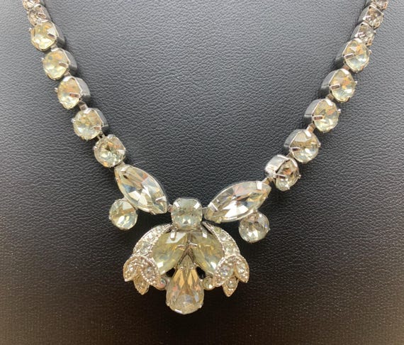 Midcentury Eisenberg Ice Rhinestone Necklace
