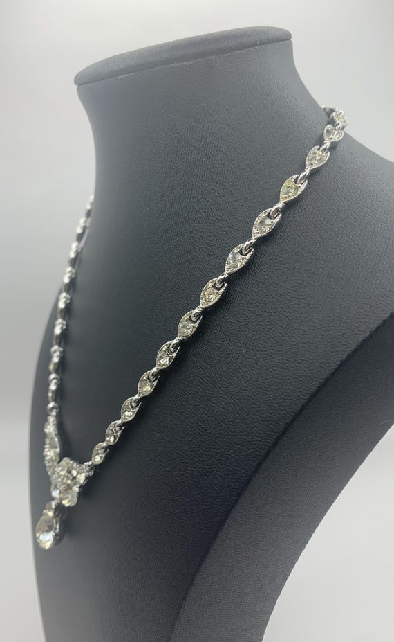 Vintage Bogoff Rhinestone Choker Necklace: 1950s … - image 4