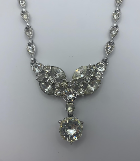 Vintage Bogoff Rhinestone Choker Necklace: 1950s … - image 1